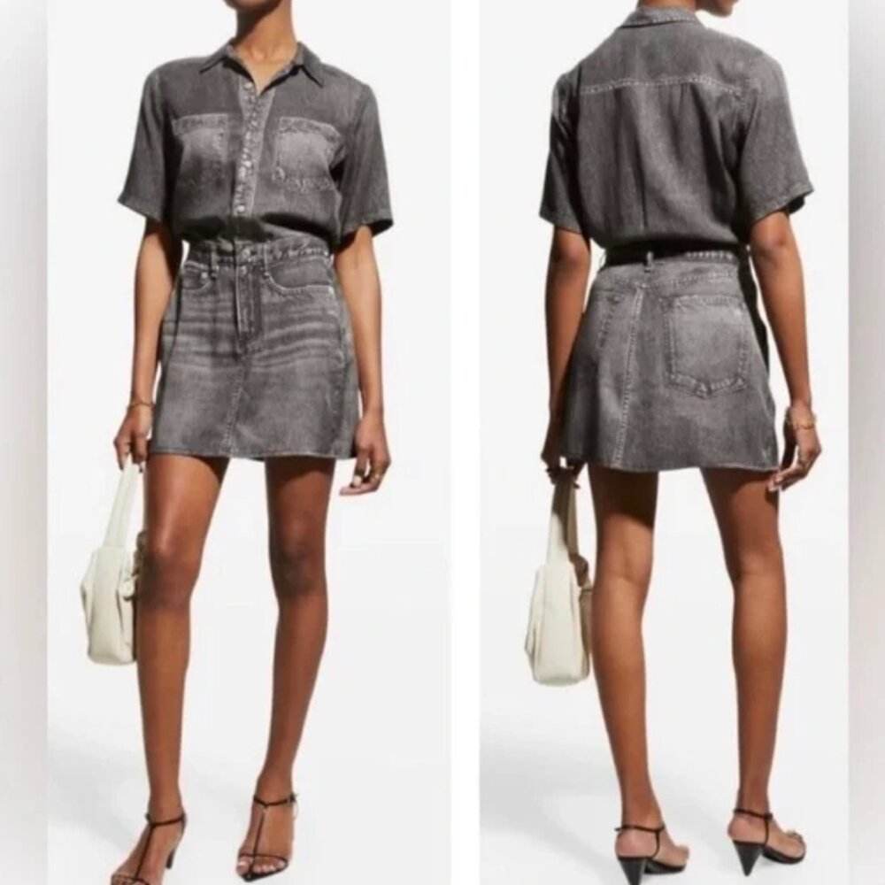 NWT rag & bone Black Liquid Miramar dress size M